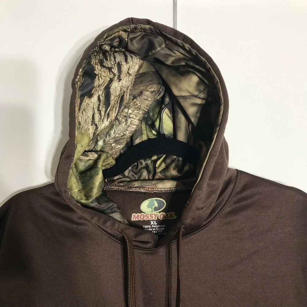 Mossy Oak Hoodie Sweater Size XL Brown Men’s Long Sleeve New Without Tags - Picture 3 of 8